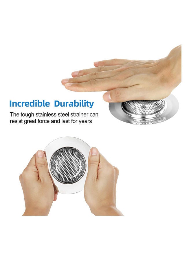 2 Pieces Stainless Steel Kitchen Sink Strainer with Lid Anti-clogging Block Food Particles silver 15.00*6.00*15.00cm 2 Pieces Stainless Steel Kitchen Sink Strainer with Lid Anti-clogging Block Food Particles silver 15.00*6.00*15.00cm